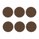 Cheeseburger Pattern Print Coaster Set