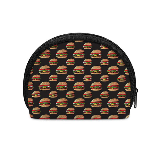 Cheeseburger Pattern Print Coin Purse