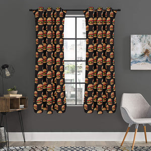 Cheeseburger Pattern Print Curtain