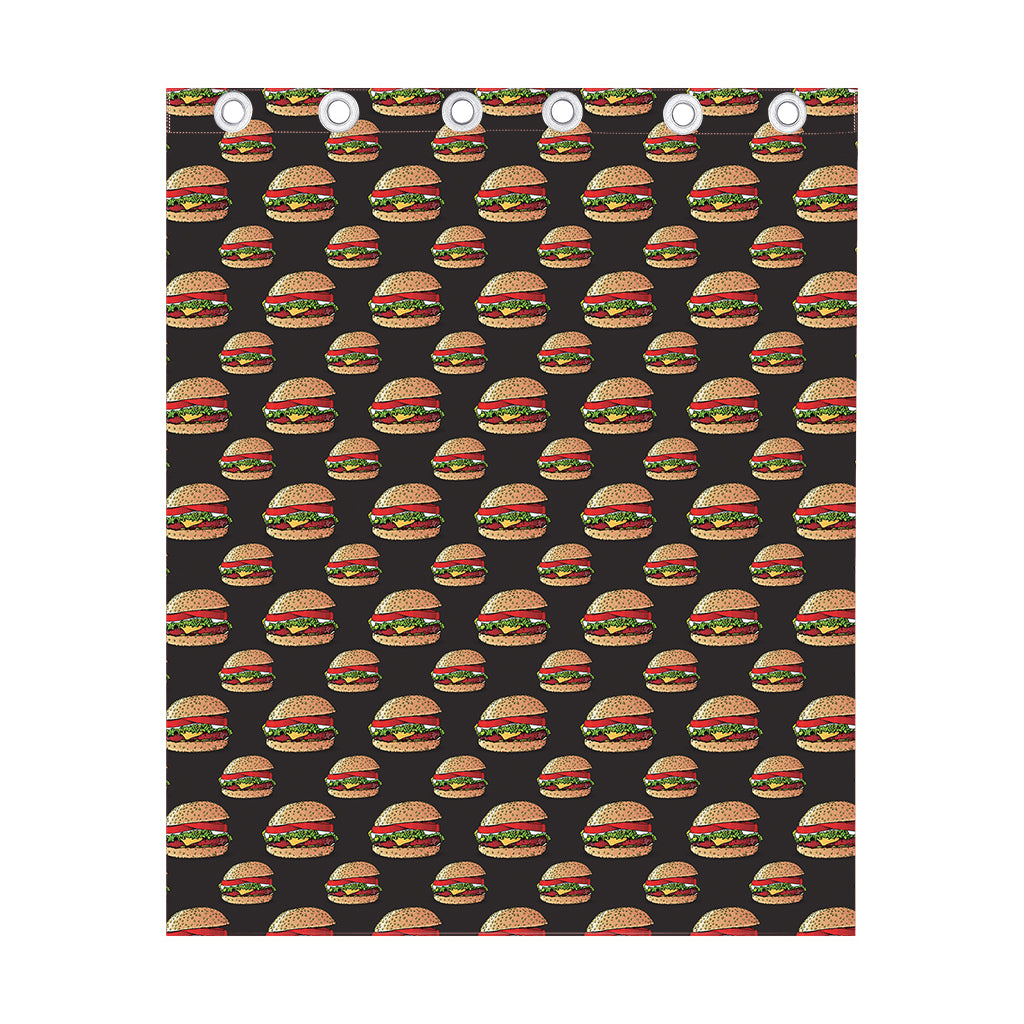 Cheeseburger Pattern Print Curtain