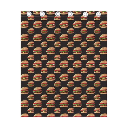 Cheeseburger Pattern Print Curtain
