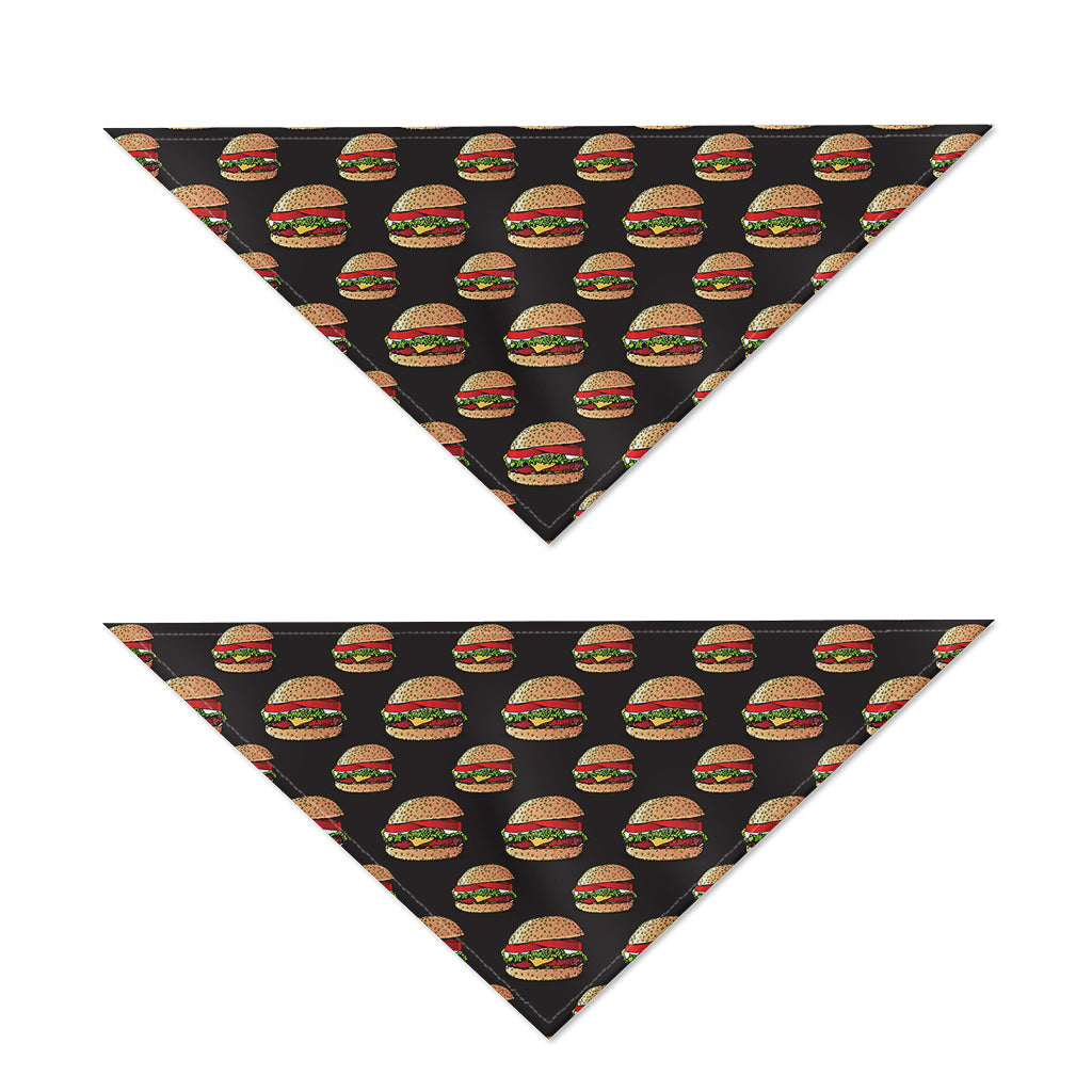 Cheeseburger Pattern Print Dog Bandana