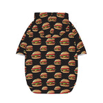 Cheeseburger Pattern Print Dog Zip Up Hoodie