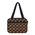 Cheeseburger Pattern Print Double Strap Bible Bag