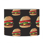 Cheeseburger Pattern Print Drum Lamp Shade