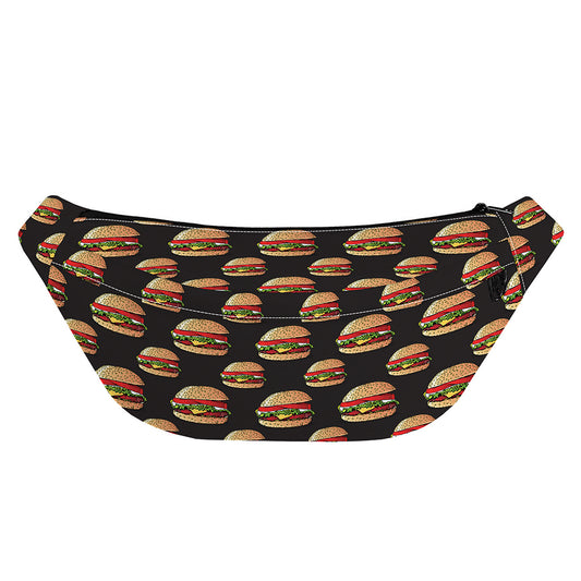 Cheeseburger Pattern Print Fanny Pack