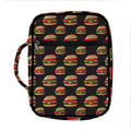 Cheeseburger Pattern Print Front Pocket Bible Bag