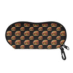Cheeseburger Pattern Print Glasses Case