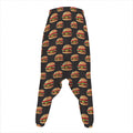 Cheeseburger Pattern Print Hammer Pants