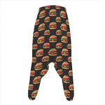 Cheeseburger Pattern Print Hammer Pants