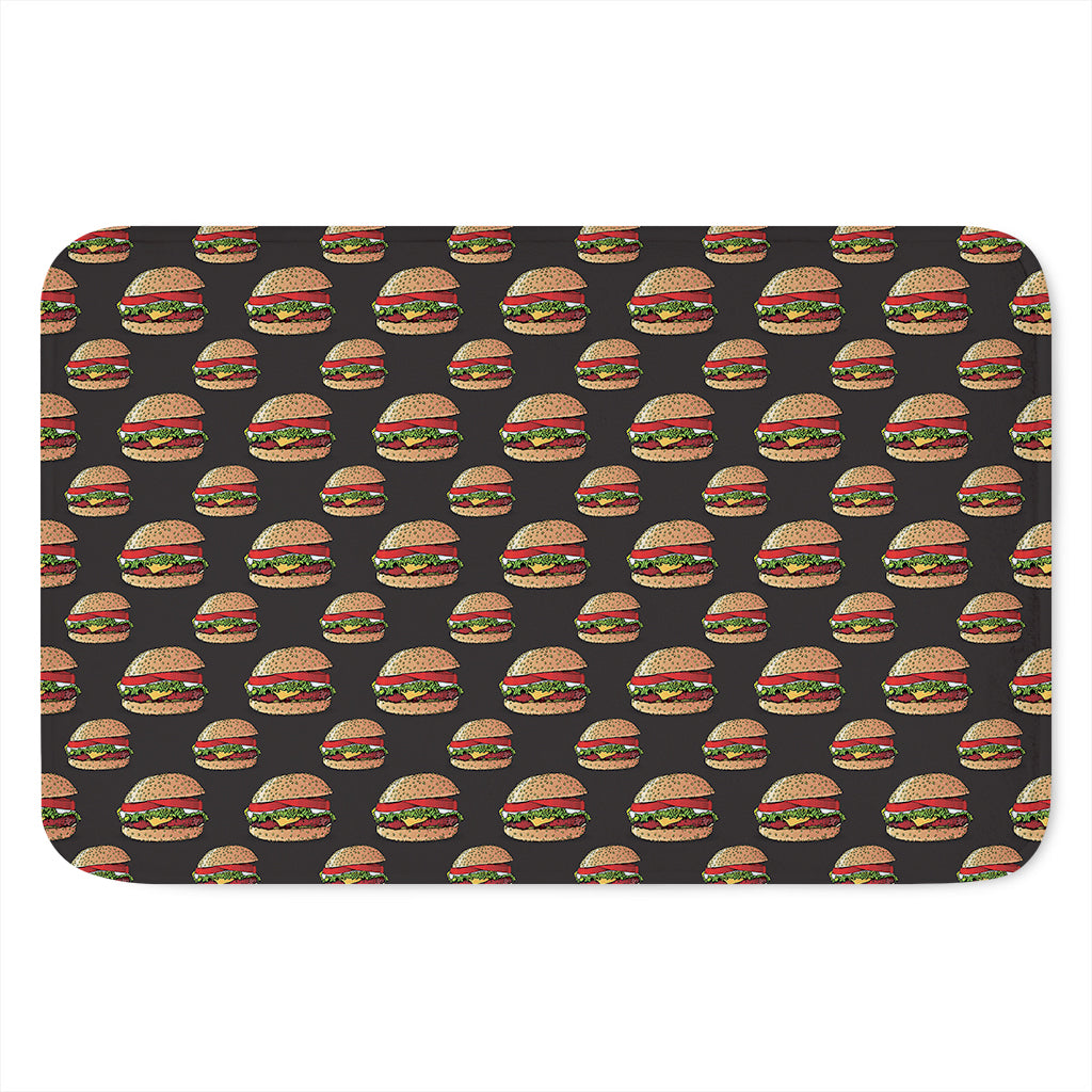 Cheeseburger Pattern Print Indoor Door Mat