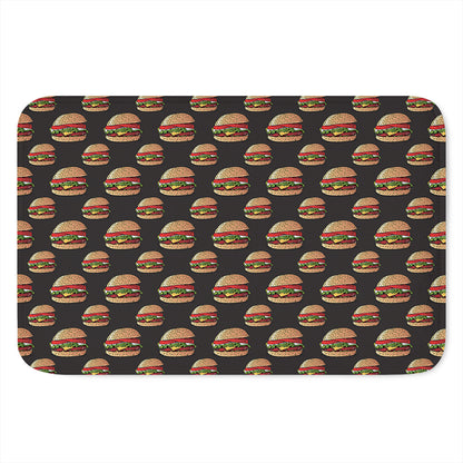Cheeseburger Pattern Print Indoor Door Mat