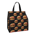 Cheeseburger Pattern Print Insulated Lunch Tote