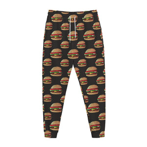 Cheeseburger Pattern Print Jogger Pants