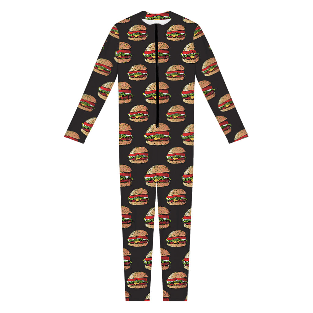 Cheeseburger Pattern Print Jumpsuit