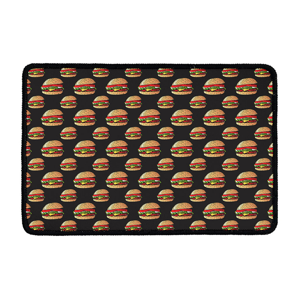 Cheeseburger Pattern Print Kitchen Mat