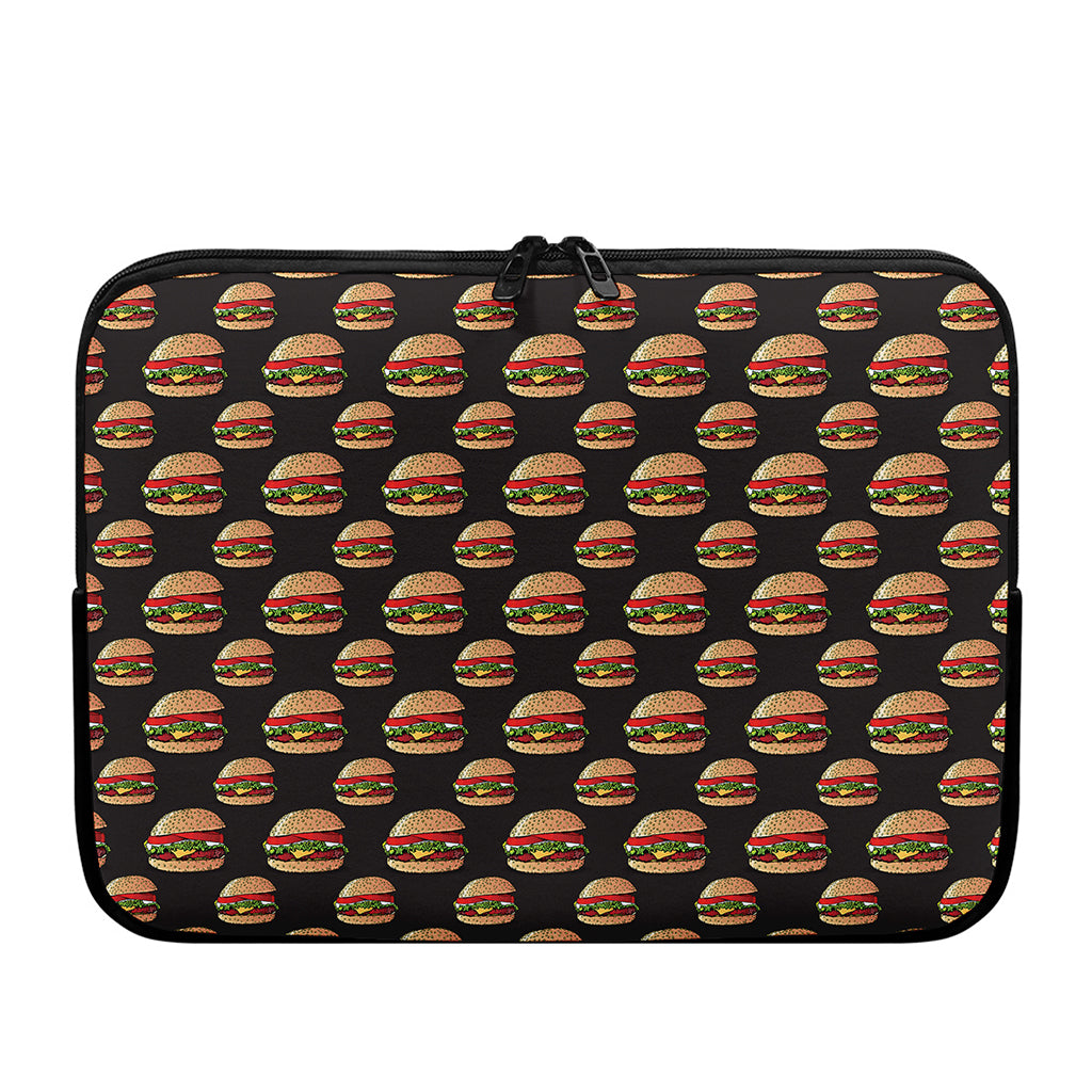 Cheeseburger Pattern Print Laptop Sleeve