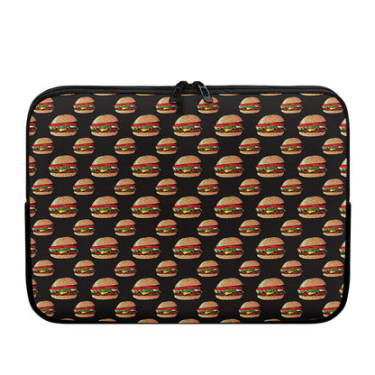 Cheeseburger Pattern Print Laptop Sleeve