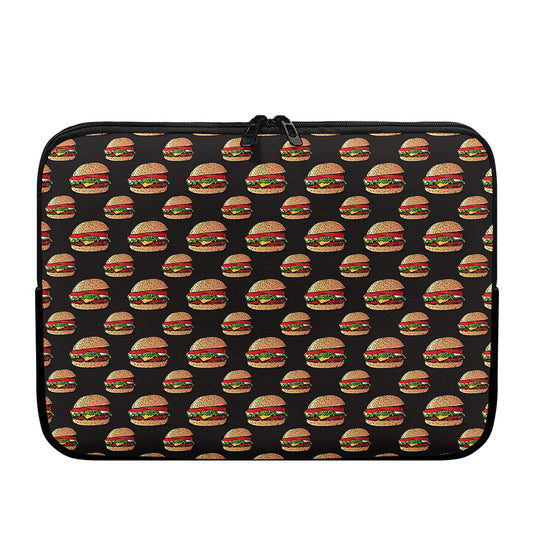 Cheeseburger Pattern Print Laptop Sleeve
