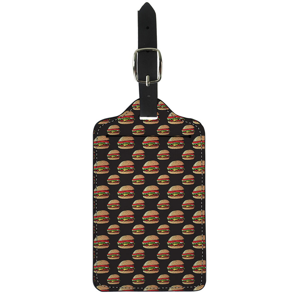 Cheeseburger Pattern Print Luggage Tag