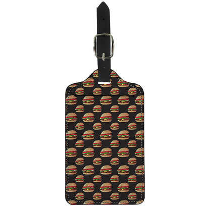 Cheeseburger Pattern Print Luggage Tag