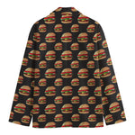 Cheeseburger Pattern Print Men's Cotton Blazer