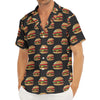 Cheeseburger Pattern Print Men's Deep V-Neck Shirt