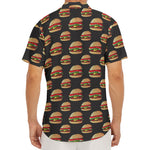 Cheeseburger Pattern Print Men's Deep V-Neck Shirt