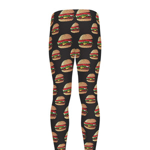 Cheeseburger Pattern Print Men's leggings