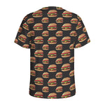 Cheeseburger Pattern Print Men's Sports T-Shirt