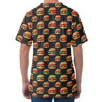 Cheeseburger Pattern Print Men's Velvet T-Shirt