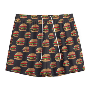 Cheeseburger Pattern Print Mesh Shorts