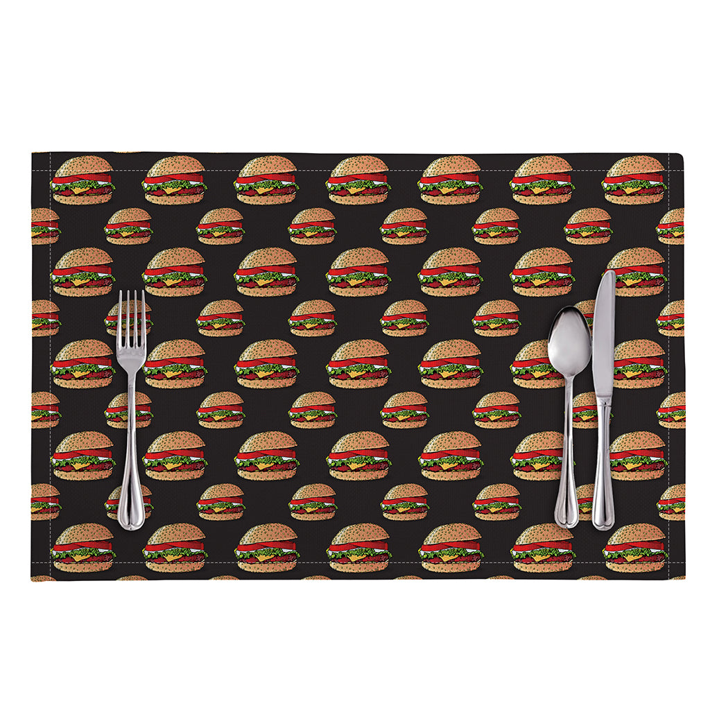 Cheeseburger Pattern Print Placemat