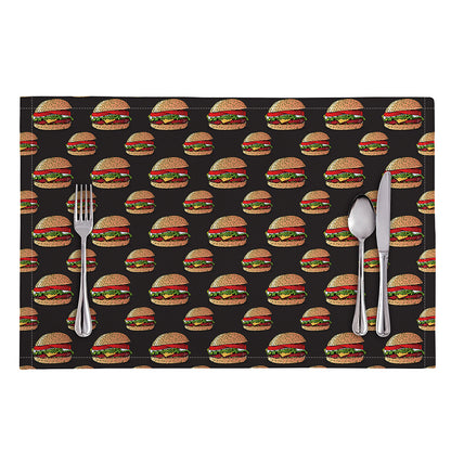 Cheeseburger Pattern Print Placemat