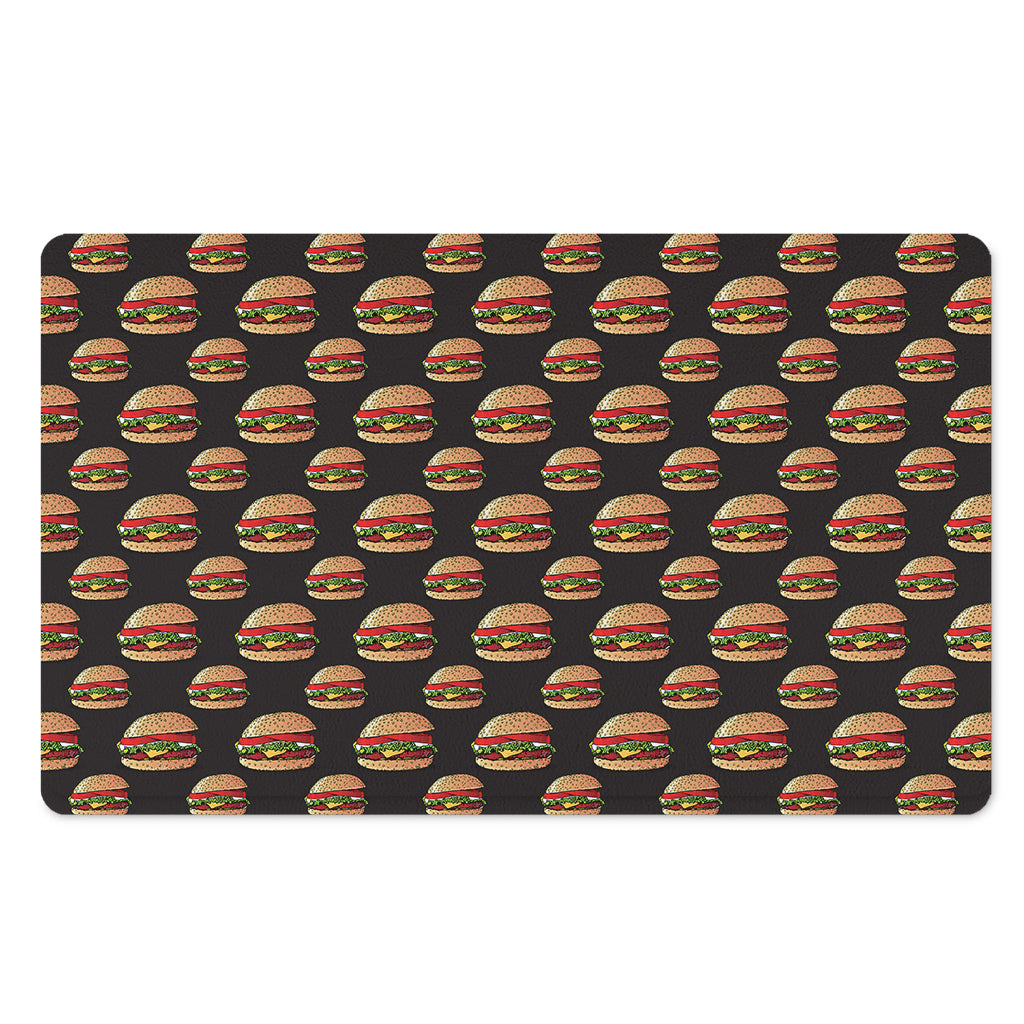 Cheeseburger Pattern Print Polyester Doormat