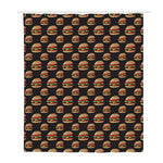 Cheeseburger Pattern Print Polyester Shower Curtain