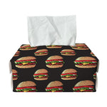 Cheeseburger Pattern Print Rectangle Tissue Box Cover
