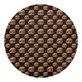 Cheeseburger Pattern Print Round Blanket