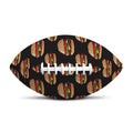 Cheeseburger Pattern Print Rugby Ball