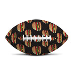 Cheeseburger Pattern Print Rugby Ball