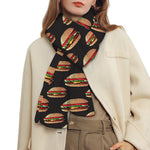 Cheeseburger Pattern Print Scarf