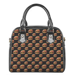 Cheeseburger Pattern Print Shoulder Handbag