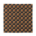 Cheeseburger Pattern Print Silk Bandana