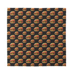 Cheeseburger Pattern Print Silk Bandana