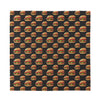 Cheeseburger Pattern Print Silk Bandana