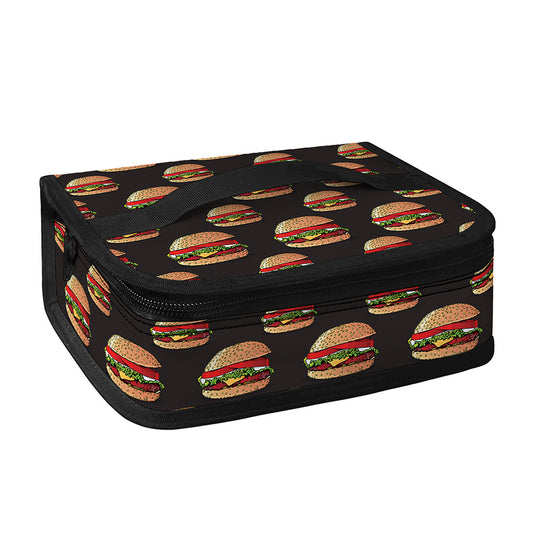 Cheeseburger Pattern Print Small Lunch Bag