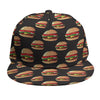 Cheeseburger Pattern Print Snapback Cap