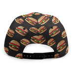 Cheeseburger Pattern Print Snapback Cap