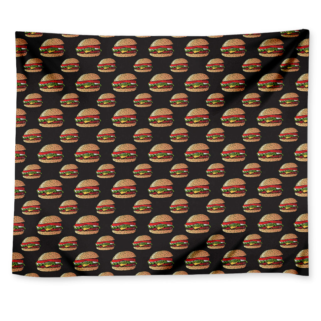 Cheeseburger Pattern Print Tapestry