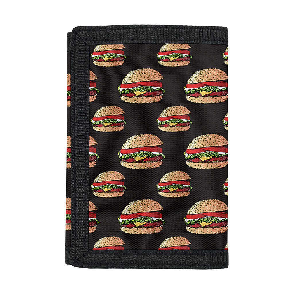 Cheeseburger Pattern Print Trifold Wallet